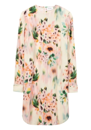 St. John floral-print mini dress - White
