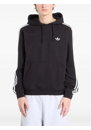 adidas logo-embroidered hoodie - Black