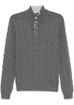 Barba cable-knit sweater - Grey