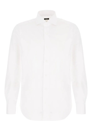 Barba long-sleeve button-down shirt - White