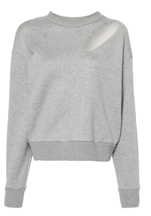 Alexander McQueen cut-out jersey sweatshirt - Grey