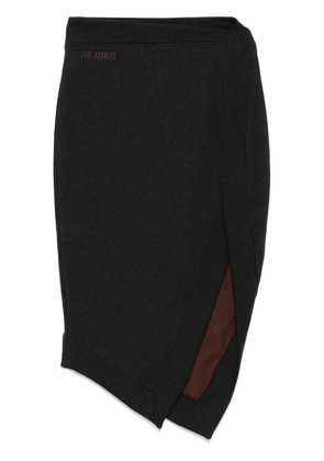 The Attico asymmetric midi skirt - Black
