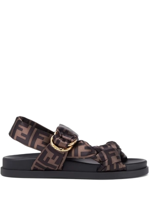 FENDI Feel FF logo sandals - Brown