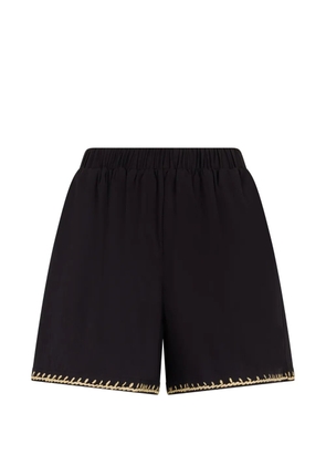Valentino Garavani embroidered-trim shorts - Black
