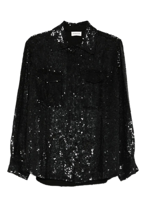 P.A.R.O.S.H. sequinned pocket shirt - Black