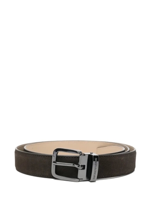 Emporio Armani buckle leather belt - Brown