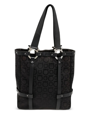 Ferragamo Pre-Owned logo-patterned tote bag - Black