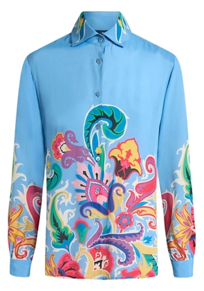 ETRO floral-print shirt - Blue