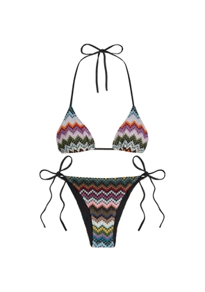 Missoni zigzag tie beachwear - Black
