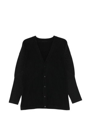 Homme Plissé Issey Miyake Basics buttoned pleated T-shirt - Black
