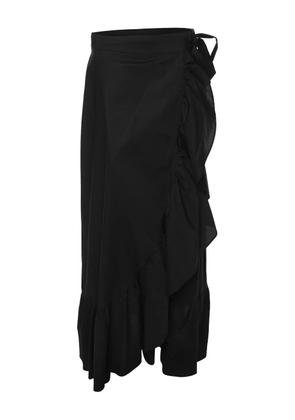 TWINSET cotton ruffle maxi skirt - Black