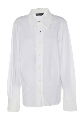 Marina Rinaldi cotton pleated shirt - White