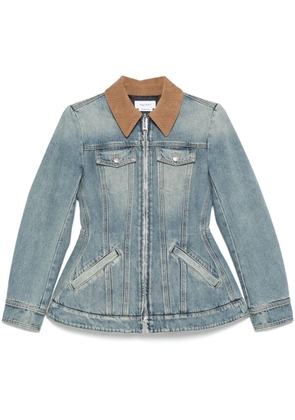 Alexander McQueen peplum denim jacket - Blue