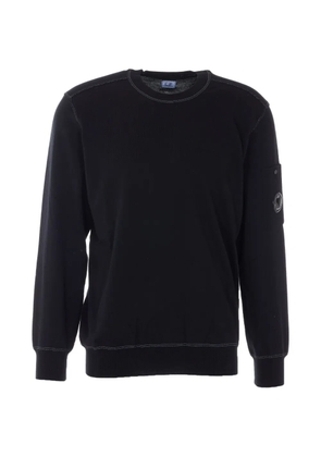 C.P. Company logo-patch crew-neck sweater - Black