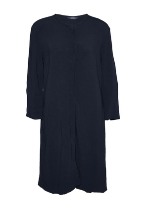 Max Mara pre-owned cotton three-quarter sleeves mini dress - Blue