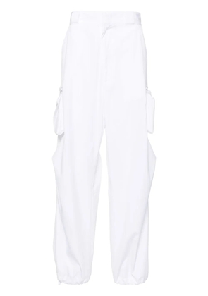 Prada straight cotton cargo trousers - White