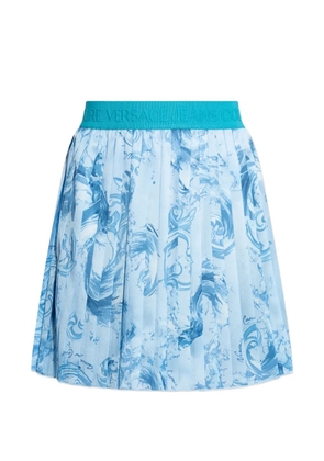 Versace Jeans Couture pleated printed skirt - Blue
