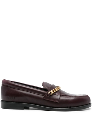 Golden Goose chain-link leather loafers - Red