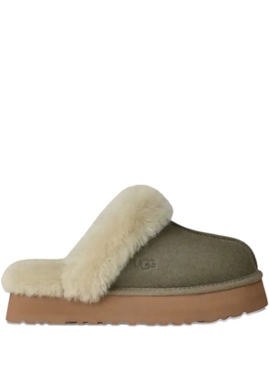 UGG sheepskin platform slippers - Green