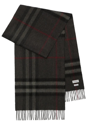 Burberry checked cashmere scarf - Grey