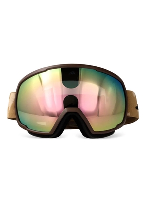 adidas logo-strap ski sunglasses - Brown