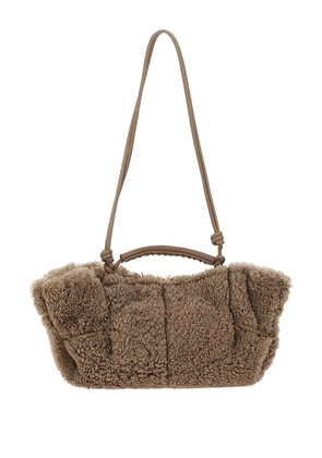 Hereu braided handle shoulder bag - Grey