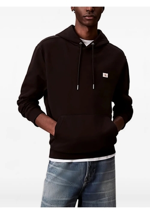 Calvin Klein Jeans logo-patch hoodie - Black