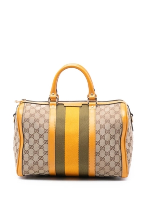 Gucci Pre-Owned 2016-2026 Medium GG Canvas Web Joy Boston Bag satchel - Brown