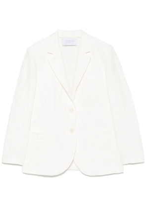 Harris Wharf London crinkled shoulder-pads blazer - White