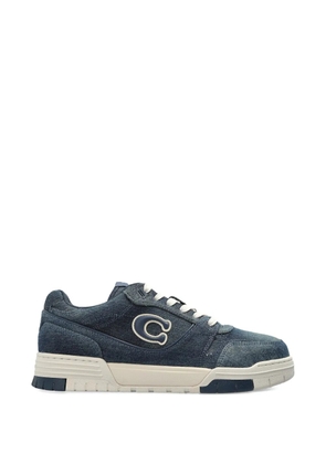 Coach denim-effect logo-patch sneakers - Blue