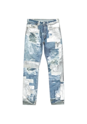 Acne Studios patchwork straight jeans - Blue