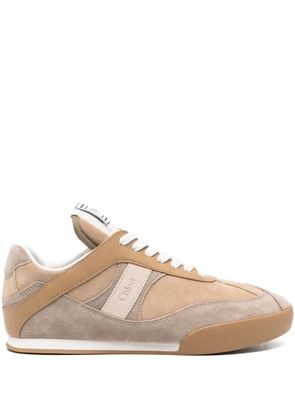 Chloé leather lace-up low-top sneakers - Neutrals