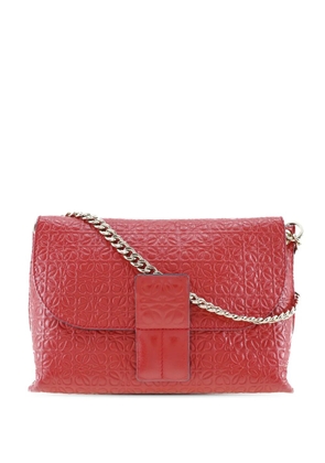 Loewe Pre-Owned 2010-2026 Leather Repeat Anagram Avenue crossbody bag - Red