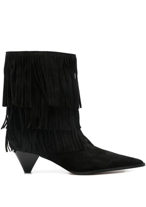 Michael Kors 50mm Jayla fringed ankle boots - Black