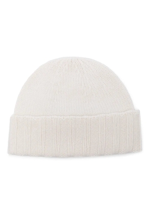 Drumohr cashmere beanie hat - White
