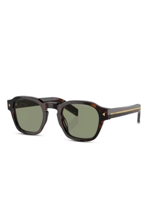 Prada Eyewear A16S gold-detail sunglasses - Brown