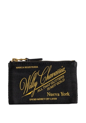 Willy Chavarria leather wallet - Black