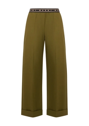 Marni logo trousers - Green