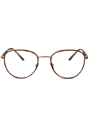 Giorgio Armani round-frame glasses - Brown