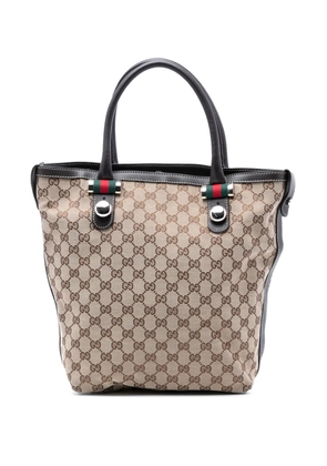 Gucci Pre-Owned 2016-2025 Medium GG Canvas Web Match Ball tote bag - Brown