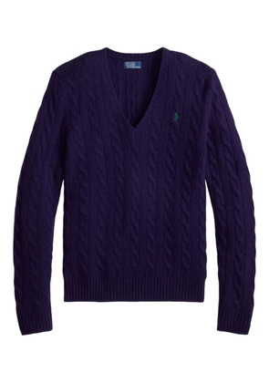 Polo Ralph Lauren cable-knit V-neck sweater - Blue