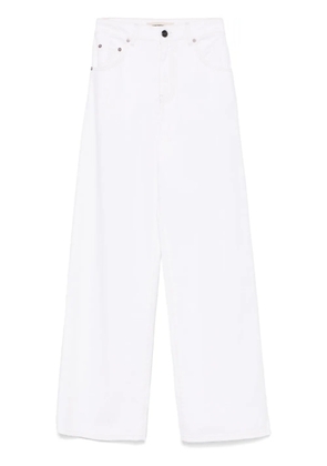 Semicouture logo-tag jeans - White