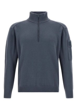 C.P. Company high-neck patch-pocket sweater - Blue