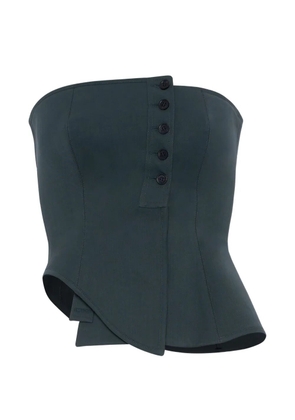 Jean Paul Gaultier asymmetric strapless top - Black