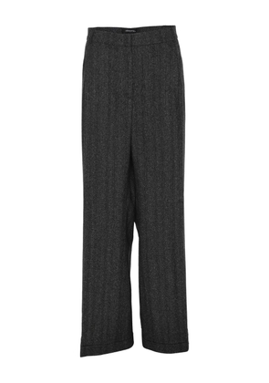 ELENA MIRO` wide-leg wool trousers - Grey