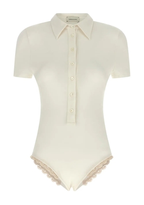 Magda Butrym crochet-detail bodysuit - White