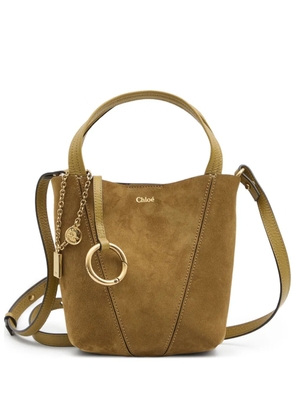 Chloé small Spin suede leather tote bag - Green