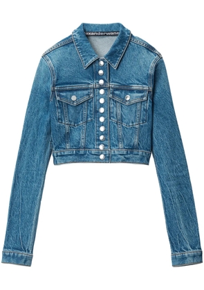 Alexander Wang Shrunken denim jacket - Blue