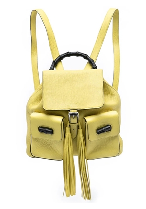 Gucci Pre-Owned 2016-2025 Leather Bamboo Tassel backpack - Yellow