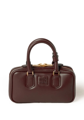 Miu Miu mini Arcadie leather tote bag - Brown